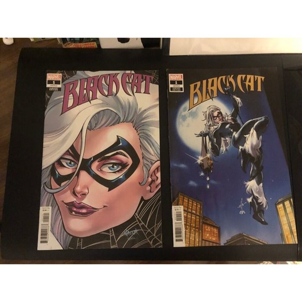 BLACK CAT#1-20/2021 NAUCK HEADSHOT + Black Cat #1 Carlos Villa Cover Variant V